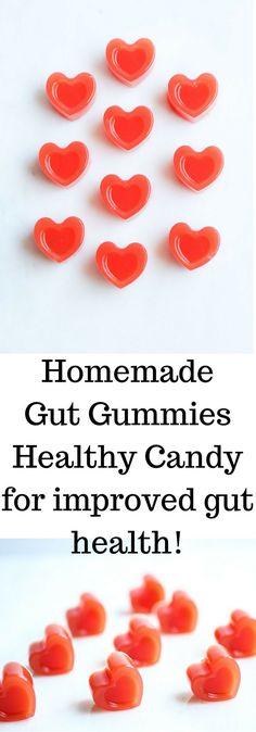 gummy candies with the words homemade gummies healthy candy for improve gut health