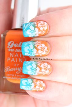 #Nails Video Makeup, Tropical Nails, Trendy Nail Art Designs, Vacation Nails, Trendy Nail Art, Beach Nails, Nail Art Summer, Cute Nail Designs, Creative Nails