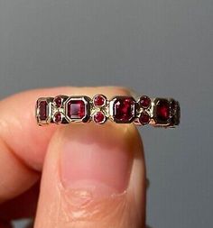 Red Garnet Engagement Ring, Garnet And Amethyst Ring, Garnet Engagement Ring Silver, Engagement Rings Red, Garnet Ring Engagement, Garnet Wedding Band, Wedding Minimalist, Ruby Wedding Band, Garnet Wedding