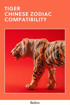 a tiger figurine with the words tiger chinese zodiac compatibility on it