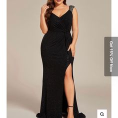 Size 16 Long Black Sparkly Dress From Ever Pretty. Never Worn, With Tags. Summer Evening Dress, Plus Size Long Dresses, Ladies Day Dresses, Sparkly Prom Dresses, Sequin Evening Gowns, Bodycon Evening Dress, Sukienki Plus Size, Plus Size Gowns, Sequin Evening Dresses