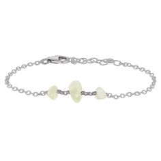 Add a carefree boho vibe to your look with our white moonstone beaded chain bracelet. This elegant gemstone bracelet is simple in design and has been created with wild adventurers in mind - just fasten and wear, as you venture out to explore. Beaded Chain Bracelet, Zodiac Stones, Precious Gemstones Jewelry, Bronze Jewelry, Jewelry Care Instructions, White Moonstone, Moonstone Beads, Gemstone Jewelry Handmade, Gemstone Jewellery