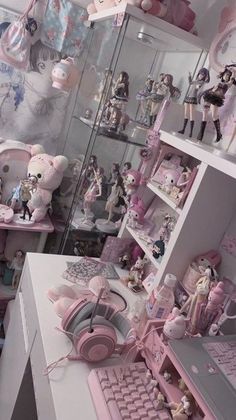 a room filled with lots of dolls and toys