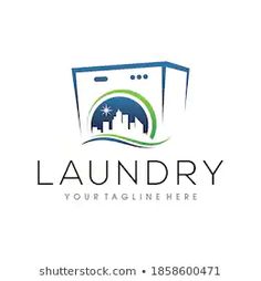 the laundry logo is clean and ready to be used as a business card or brochure