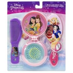 disney princess hair accessories set with comb and mirror