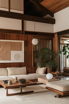 Achieve a balanced living space with a thoughtfully designed Japandi couch. 🛋️🌿 Japanese Hotel Interior, Japanese French Interior Design, Japandi Sectional, Modern Danish Interior, Modern Japanese Apartment Interior, Japanese Tv Room, Minimal Cozy Living Room, Modern Japanese Apartment, Warm Minimalism Interior