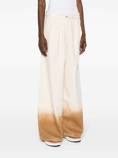 Beige Cotton Wide Leg Pants With Straight Hem, Beige Wide Leg Cotton Pants With Straight Hem, Beige Wide-leg Cotton Jeans, Beige Cotton Wide Leg Pants With Belt Loops, High Rise Beige Cotton Wide Leg Pants, Beige High Rise Wide Leg Cotton Pants, Faded Wide Leg Pants With Belt Loops, Neutral Cotton Wide Leg Jeans, Neutral Wide Leg Cotton Jeans