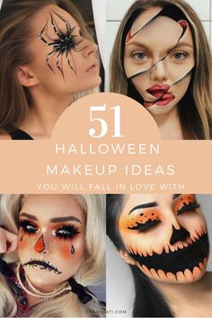 Halloween is coming soon! If you still not sure which Halloween makeup to choose you are the lucky one! We mad a list of the best Halloween makeup ideas that any person can do at home. Visit Glaminati.com for more inspirational ideas. #halloweenmakeup #halloweenmakeupideas #halloween #halloweenlook #creepymakeup #scarymakeup #glaminati Face Paint For Adults Halloween, Funny Face Paint Ideas For Adults, Halloween Face Make Up Ideas, Halloween Makeup How To, Easy Halloween Makeup For Beginners, Unique Halloween Makeup Looks, Adult Halloween Face Paint Ideas, Best Halloween Makeup Ideas, Beauty Halloween Makeup