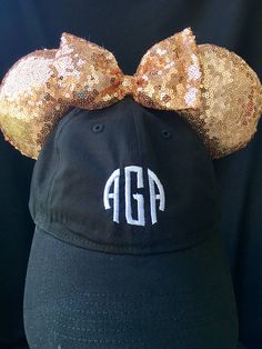 Mickey Mouse Hat Ears, Black Minnie Ears, Adjustable Black Minnie Mouse Hat, Disney Ears Rose Gold, Disney Ears Hat, Mickey Mouse Ears Hat, Ear Hats, Minnie Mouse Ears, Disney Ears