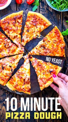 the pizza is cut into eight slices and ready to be eaten