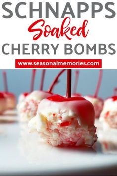 These Schnapps Soaked Cherry Bombs are the perfect quick and easy BOOZY treat for any time of year. Whether Christmas, Valentine's Day, or any other day- these pack a punch and an amazing flavor! Alcohol Infused Candy, Pinterest Tribes, Alcohol Truck, Boozy Deserts, Boozy Candy, Boozy Gifts, Alcohol Desserts, Drunken Desserts, Boozy Cakes