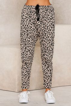 Khaki Casual Skinny Leopard Print Pants Pants Women Casual, Leopard Satin Dress, Leopard Print Pants, Drop Crotch Pants, Flare Denim Jeans, Chambray Dress, Print Pants, Milk Silk, Fitted Trousers