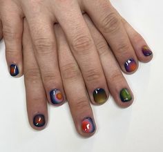 Cosmetology License, Mens Nails, Hippie Nails, Airbrush Nails, Hard Nails, Studded Nails, Cute Nail, Crazy Nails, Rainbow Nails