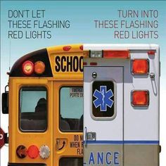 a school bus with an ambulance on the front