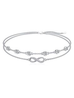 PRICES MAY VARY. 【Infinity Anklet】The infinity symbol symbolizes eternity, power, and endless love. Pair with white crystal for an endless radiance that wraps around the anklet. This is the best expression of love. "I love you, love you forever". 【Material& Size】The Infinity anklet is made of 925 sterling silver and January birthstone. Especially for those with sensitive skin. Size: 9”+2” extend inches length. Infinity anklets for women can be adjusted arbitrarily, no need to worry about size. 【 Infinity Butterfly, Infinity Anklet, Infinity Bracelets, Silver Infinity Bracelets, Valentines Bracelets, Clean Gold Jewelry, Heart Anklet, Spider Earrings, Women Anklets