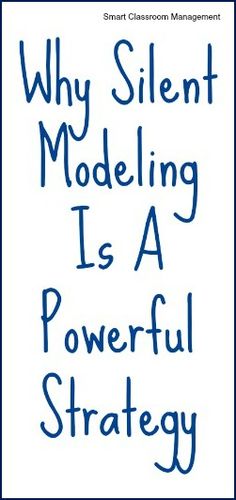 a blue and white book cover with the words why silent modeling is a powerful strategy