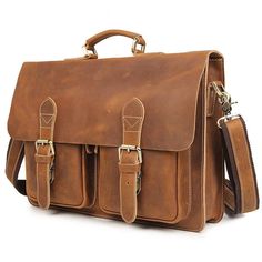 Business Brown Satchel With Pockets, Brown Business Satchel With Pockets, Classic Business Bags With Pockets, Business Satchel Briefcase With Hasp Closure, Business Bag With Flap And Hasp Closure, Business Briefcase Satchel With Hasp Closure, Business Briefcase With Hasp Closure And Satchel Shape, Classic Travel Briefcase With Pockets, Classic Business Briefcase With Pockets