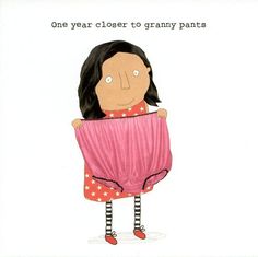 Cartoons Friendship, Granny Pants, Rosie Made A Thing, Birthday Greetings Funny, Thing One, Birthday Illustration