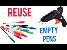 Old Pens Craft, Waste Pen Craft Ideas, Art From Waste, Recycled Pens, Reuse Crafts, Waste Art, Diy Marker, Craft From Waste Material, Marker Crafts