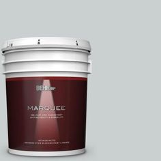 BEHR MARQUEE 5 gal. #720E-2 Light French Gray Matte Interior Paint and Primer in One Behr Marquee Paint, Flat Exterior, Behr Premium Plus, Behr Marquee, No More Drama, Eggshell Paint, Silver Strand, Matte Paint, Paint Types