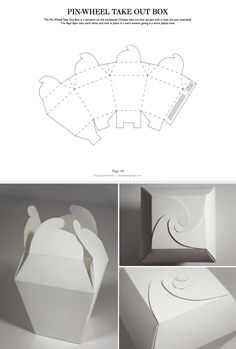 the instructions for how to make an origami box with cut out paper and glue