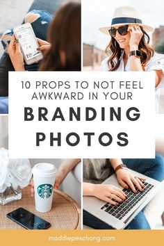 the words, 10 props to not feel awkward in your branding photos