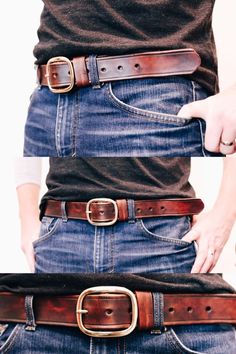 High Quality Leather Belt That Is Cut Right Off The Cow Hide, Stained And Made Into A long Lasting Belt. This belt is hand-stained, so there is often shading variations in color, making it one of a kind. #leatherbelt #handmade #afflink #mensbelts #mensfashion Mens Fashion Edgy, Anniversary Gift For Him, Mens Fashion Classic