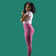 These Leggings Are Not Sheer. They Are Very Comfortable And Have A Great Stretch. Available In Rose (Shown) And Lime Green. Made In China 90% Polyester 10% Spandex The Size Being Worn In The Picture In A S/M. She Is 5'4 And Has A 33 1/4 Waist And 39 1/4 Hips. Pink High Waist Athleisure Bottoms, Pink Stretch Activewear Long Pants, Pink Full Length Workout Pants, High Stretch Pink Bottoms For Yoga, High Stretch Pink Long Bottoms, Pink Full Length Athleisure Bottoms, Pink Full Length Gym Pants, High Waist Pink Bottoms For Loungewear, Pink Stretch Activewear Pants