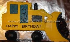 a birthday cake made to look like a construction truck