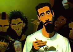 Serj Tankian Drawing, Serj Tankian, Arte 8 Bits, Chop Suey, System Of A Down, Arte Inspo, Funky Art, Pretty Art