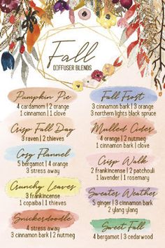 Fall Diffuser Recipe Card | Etsy Lilin Aroma, Fall Essential Oils, Fall Diffuser Blends, Essential Oil Combinations, Essential Oil Diffuser Blends Recipes, Young Living Essential Oils Recipes, Essential Oils Guide, Essential Oil Diffuser Recipes, Oil Diffuser Recipes