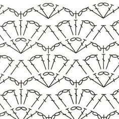 the pattern is drawn in black and white, with arrows pointing up to each other