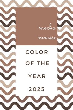 the color of the year logo for mocha mousse's color of the year