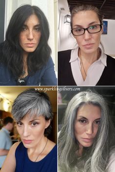 pixie to long grey hair Grey Hair Transition, Long Grey Hair