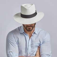 White Panama Fedora Hat - Medellin Straw Cowgirl Hat, Panama Hat Men, White Cowboy Hat, Brown Cowboy Hat, Hats For Big Heads, American Hat Makers, Leather Cowboy Hats, American Hat, Surf Hats