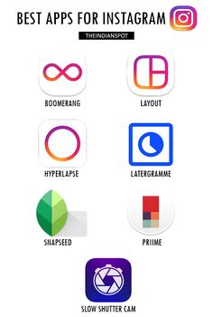 the best apps for instagramm are displayed in different colors and sizes, with text below