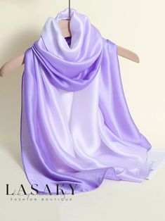 Lasaky - Contemporary Ombre-Infused Chiffon Scarf for Everyday Elegance Blush Scarf, Denim Sweater Jacket, Exclamation Point, Ombre Design, Mac Jeans, Purple Ombre, Silky Scarf, Chiffon Scarf, Pashmina Scarf