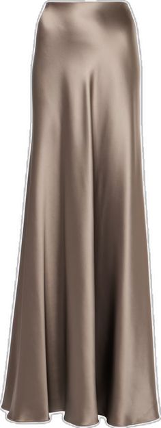 Satin Long Skirt, Manolo Blahnik Maysale, Designer Ralph Lauren, Satin Maxi Skirt, Ralph Lauren Collection, Satin Maxi, Satin Shirt, Tall Women, Gray Skirt