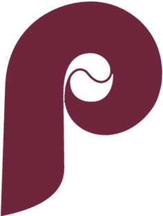 the letter p is shown in red and white, with an oval at the bottom