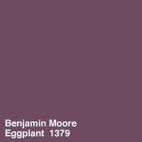 an image of the front cover of benjamin moore eggplant's 799