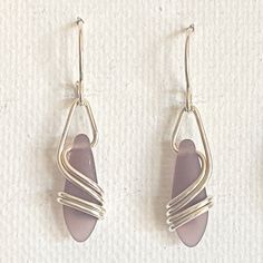 "This earring is a BEST SELLER ~ I use 20 gauge, sterling silver wire ~ which gracefully flows down & around the matte glass. This is NOT beachglass, rather they are pressed beads from the czech republic. The glass does, however, look very much like beachglass They hang 1 1/4\" x 1/4\" and are very light and super comfortable! A great, everyday earring at a great price ~ BEST SELLER 10 years & counting! Arrives, thoughtfully gift packaged on CRD printed earring card & artisan bio ~ c Mermaid Tears, Earring Card, The Czech Republic, Earring Cards, Star Gift, Ear Rings, Gifts For My Sister, Girls Necklaces, Everyday Earrings