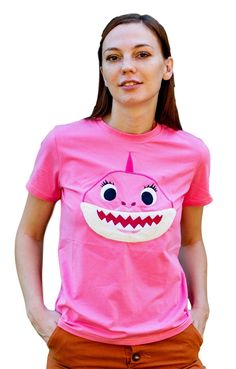 PRICES MAY VARY. REDESIGNED FOR 2022: Adorable shark face embroidered onto blue, pink and yellow shirts. Very soft and a little stretchy. Retails at $39.99. We have shirt sizes for the whole family. Your Grandma, Grandpa, Dad, Mom, Momma - you name them - no one will want to take off our colorful family of sharks costumes. And your baby, boy or girl won’t wake to take THEIR shark costume off either. Well-reviewed t-shirt. Comes with t shirt only. Made of 95% pre-washed cotton and 5% stretch poly Adorable Shark, Shark Costume, Shark Costumes, Shark Hoodie, Shark Shirt, Matching Baby, Husband Shirts, Yellow Shirts, Grandma And Grandpa