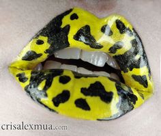 Yellow Black #makeup, #lips, #pinsland, https://apps.facebook.com/yangutu Crazy Lipstick, Funny Lips, Love Lips, Black Lips, Hot Lips