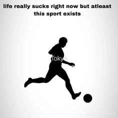 a man kicking a soccer ball with the words tokyo on it in black and white