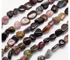 Tourmaline Beads, Multicolor, Medium Nugget Tourmaline is a semi-precious gemstone known for its rich coloring. Golden Nugget, Crystal System, Rainbow Gemstones, Beads Charms, Tourmaline Beads, Labradorite Beads, Girly Jewelry, Free Time, Golden Age