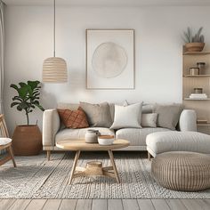 a living room filled with furniture and decor