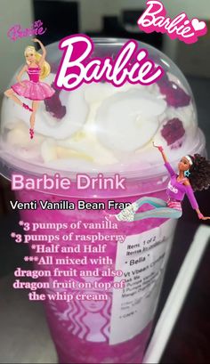 barbie doll ice cream in a plastic cup