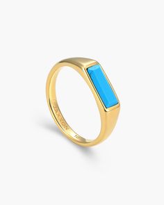 Our gold Beveled Turquoise Signet Ring has a colorful, textured stone that elevates this timeless signet design. Channel the natural beauty of turquoise into your style for a grounded, yet elevated, look. Solid Gold Chains, Gold Signet Ring, Stylish Rings, Silver Shop, Affordable Jewelry, Men's Ring, Size 10 Rings, Men's Rings, Luxury Accessories