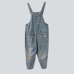 Time-travel to the legendary trend of the Y2K era with our sanded y2k women's denim jumpsuit from the 2023 Spring-Summer Collection! This chic. baggy. and frayed laid-back modern staple will ensure you stand out in any crowd. with its printed prints. sanded finish. suspenders. and button closure.Why You'll Fall In Love: Y2K Inspired: Experience the millennium's iconic trend with this jumpsuit. the perfect combination of youthful exuberance and steady sophistication. Loose and Lively: Let your fl Casual Distressed Light Wash Denim Jumpsuit, Casual Light Wash Distressed Denim Jumpsuit, Trendy Frayed Hem Shortalls, Cotton Overalls With Frayed Hem, Casual Distressed Light Wash Overalls, Medium Wash Denim Jumpsuit With Frayed Hem, Casual Light Wash Distressed Overalls, Summer Shortalls With Frayed Hem, Light Wash Denim Jumpsuit With Frayed Hem