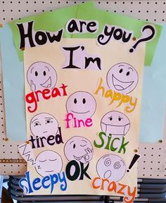 a sign that says how are you? i'm great tired fine sick sleepy okay crazy